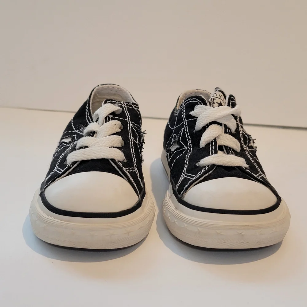 RARE Converse One Star Vintage canvas Black 90's  Size 5 kids youth baby toddler